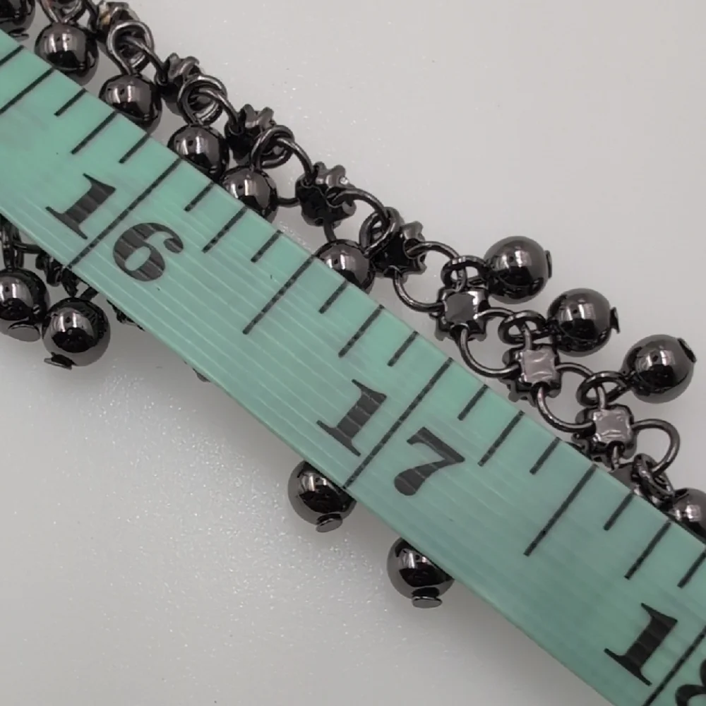 J. Crew Metallic Gray Beaded Necklace